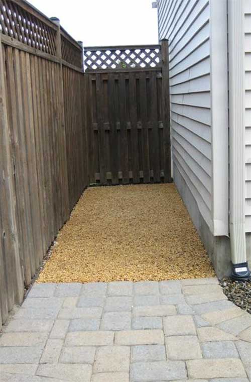 Gravel Lok Used on Side of House