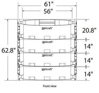 Wellcraft 5600 window well dimensional diagram 