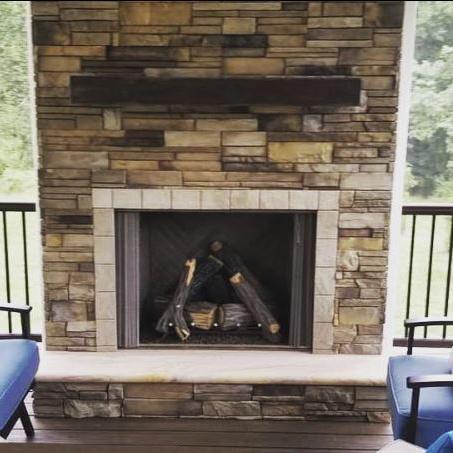 Versetta Stone Deck Fireplace Plum Creek Color