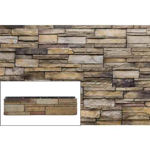 Versetta Stone Mortarless Siding panel in Plum Creek color