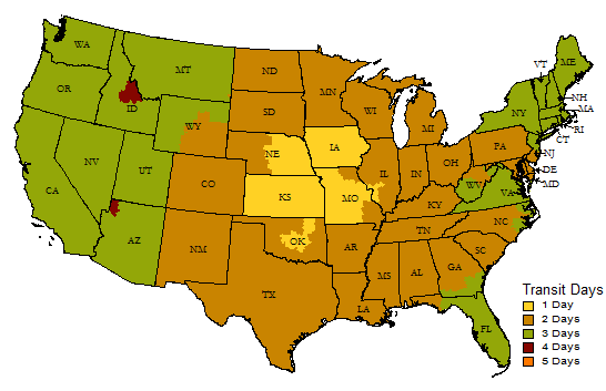 Stratagrid Shipping Map