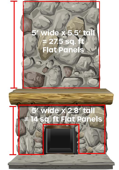 Versetta Stone Fireplace measurements