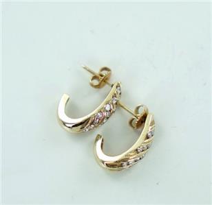 14Kt Yellow Gold Diamond Half Hoops .75Atw 013098911 - Morningstar's Jewelers