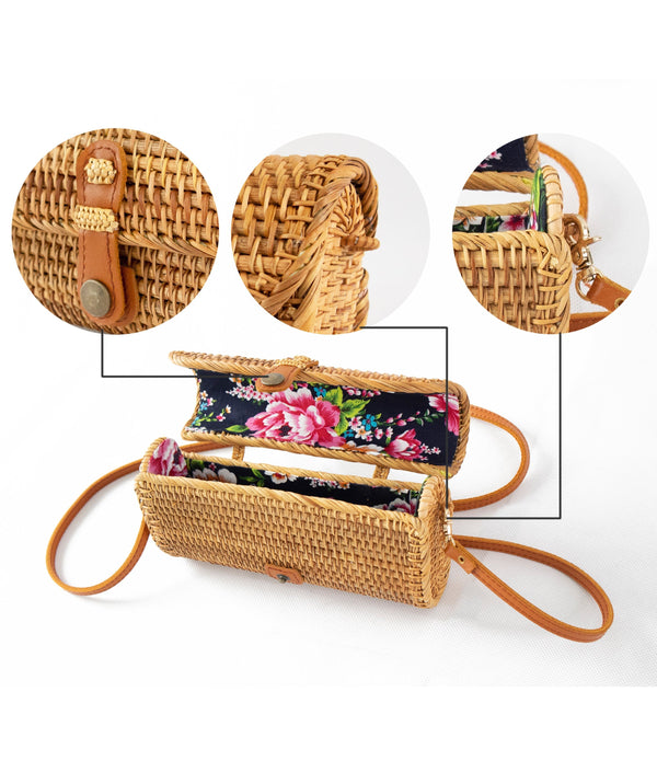 wicker clutch purse