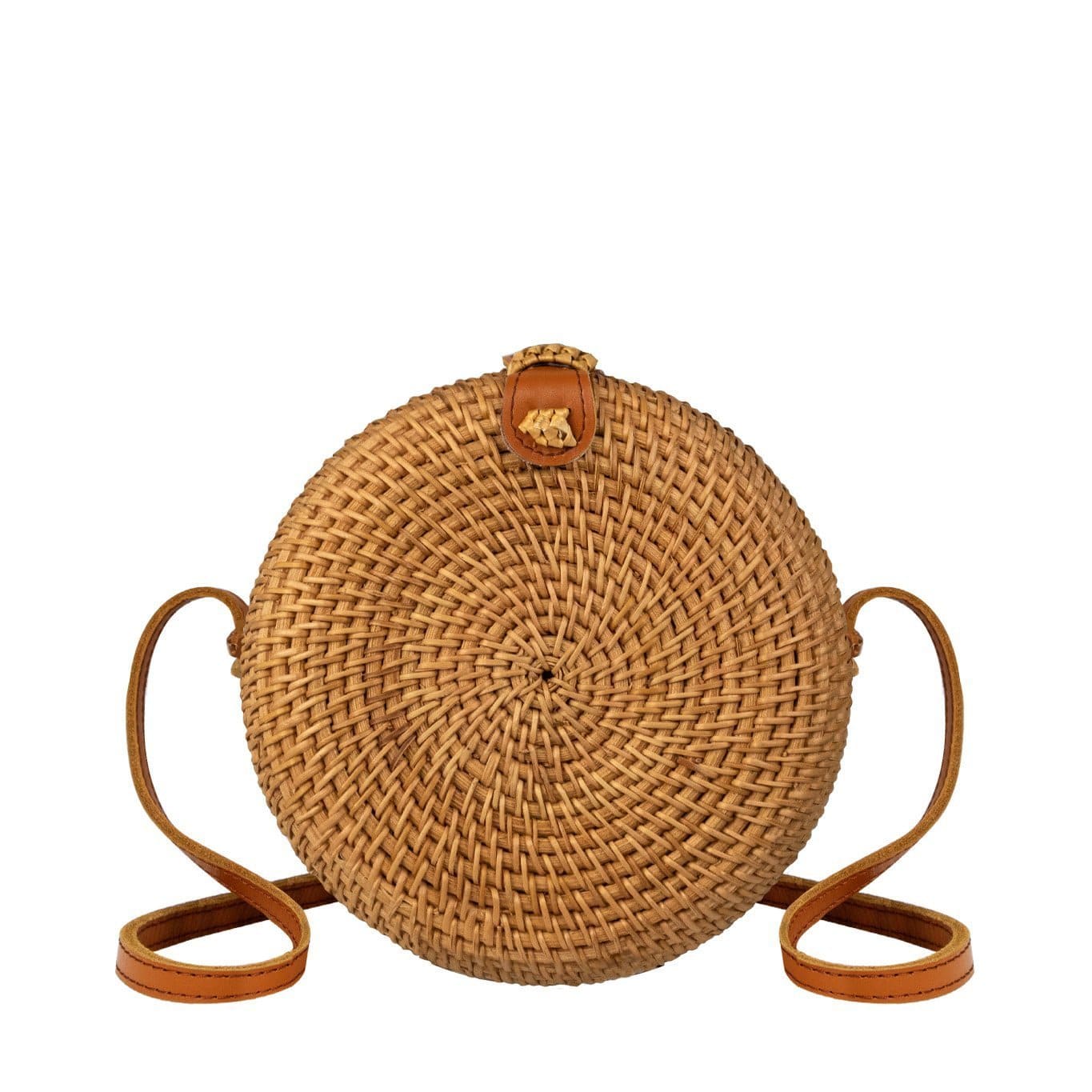 circle woven crossbody bag