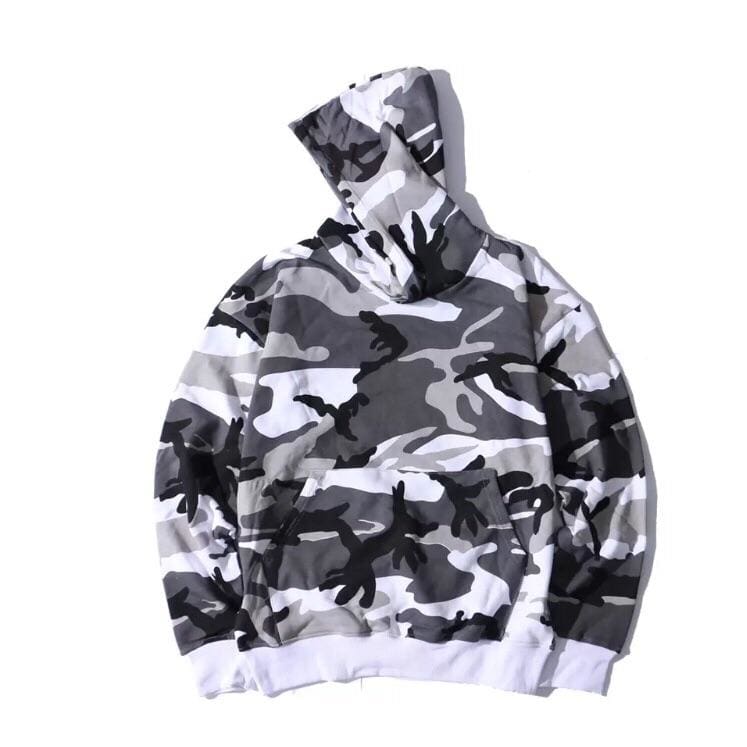 grey camouflage hoodie