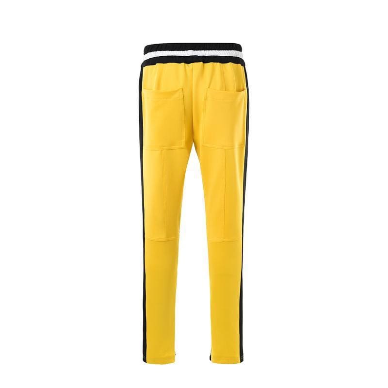 yellow black striped pants