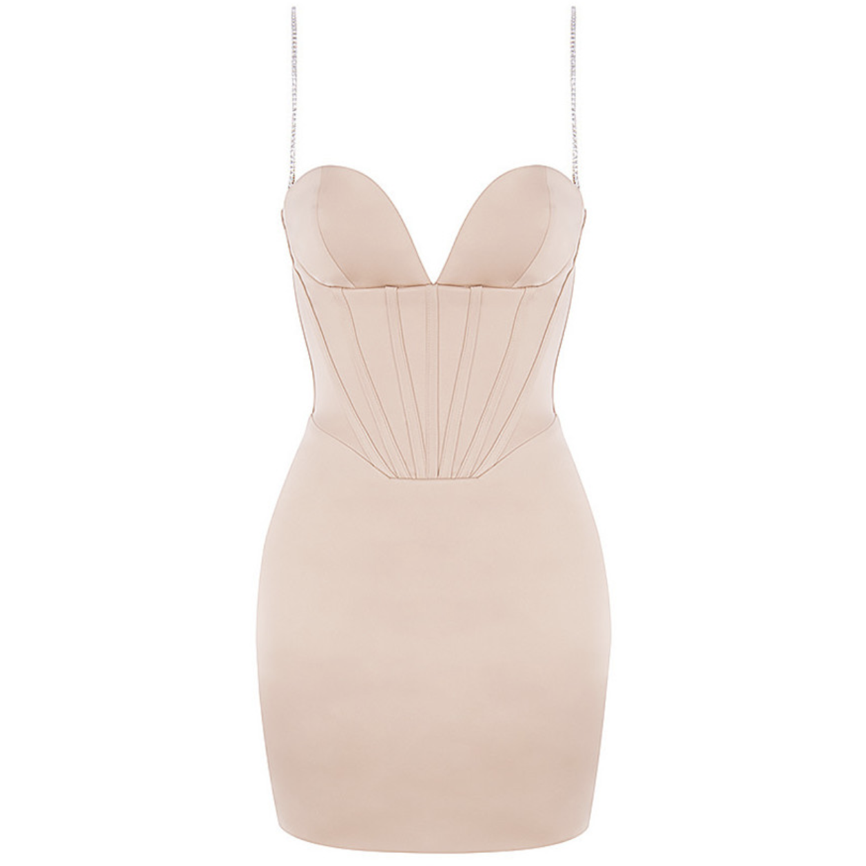Crystal strap corset mini dress – MUSSECCO