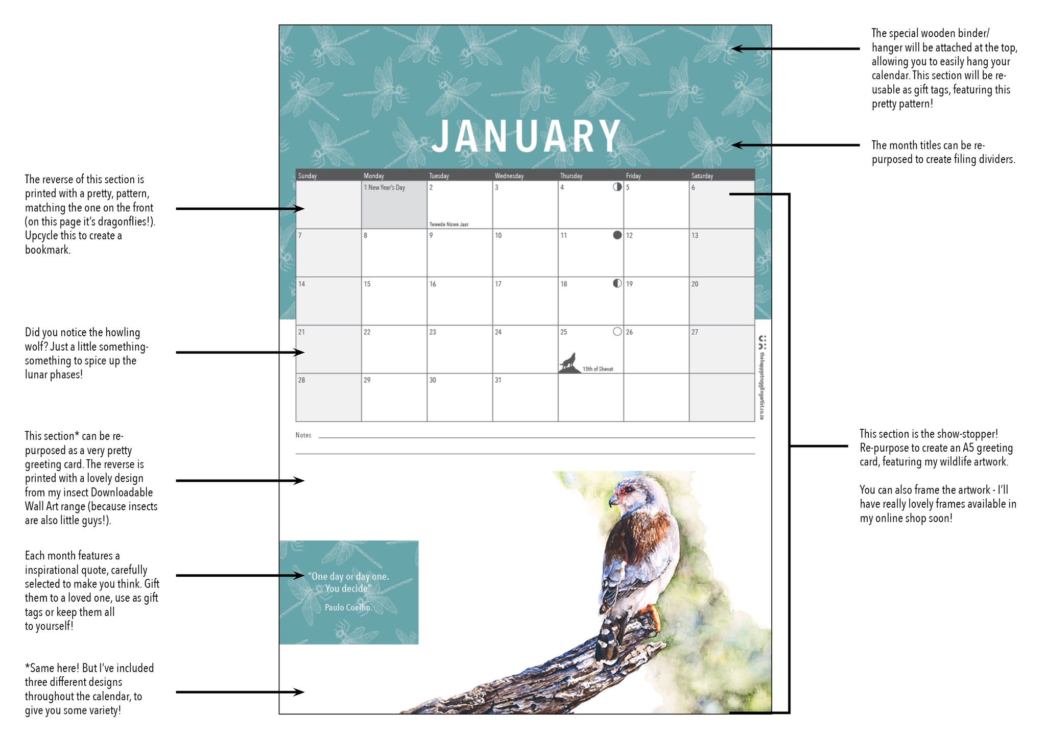 unique eco-friendly annual wildlife calendar