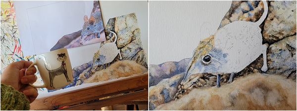 elephant shrew painting work in progress 003