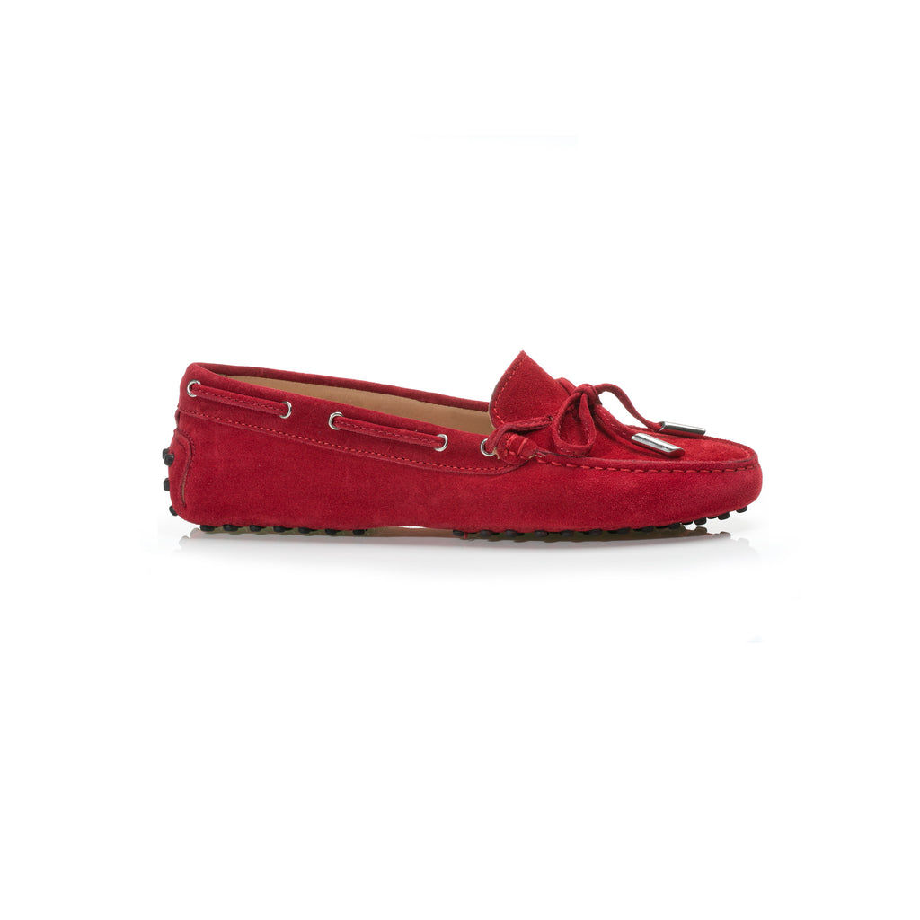 Women's Venetian Red Suede Loafers – L'bardi