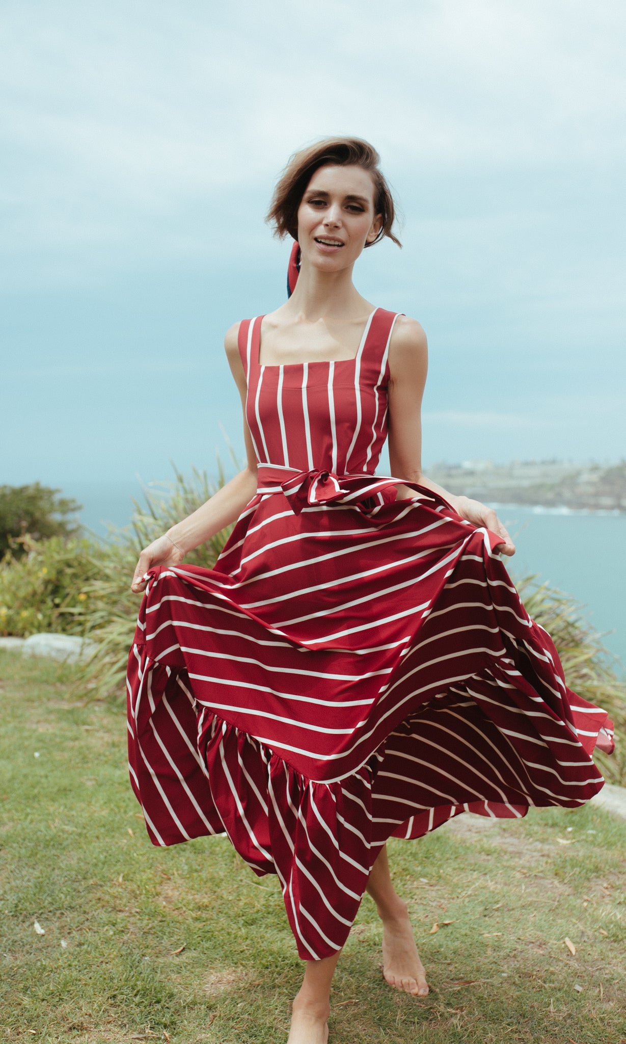 candy stripe maxi dress