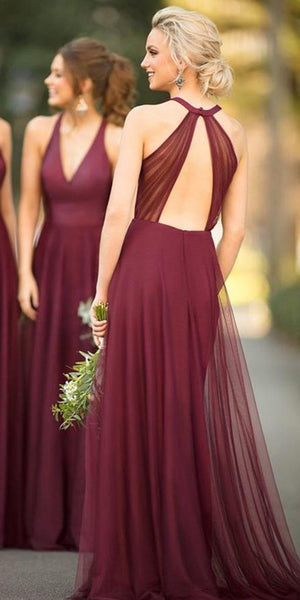 red tulle bridesmaid dress