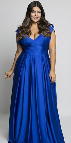 royal blue plus size formal gowns