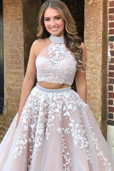 prom dresses 2 piece 2019