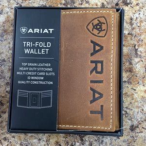 Ariat Brown Tri- Fold Wallet