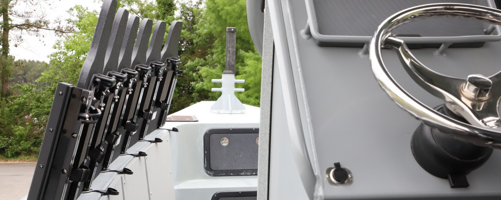 angled tactical gunner panels photo of Hardwire LLC's ballistic armor on Maryland's Department of Natural Resources boat