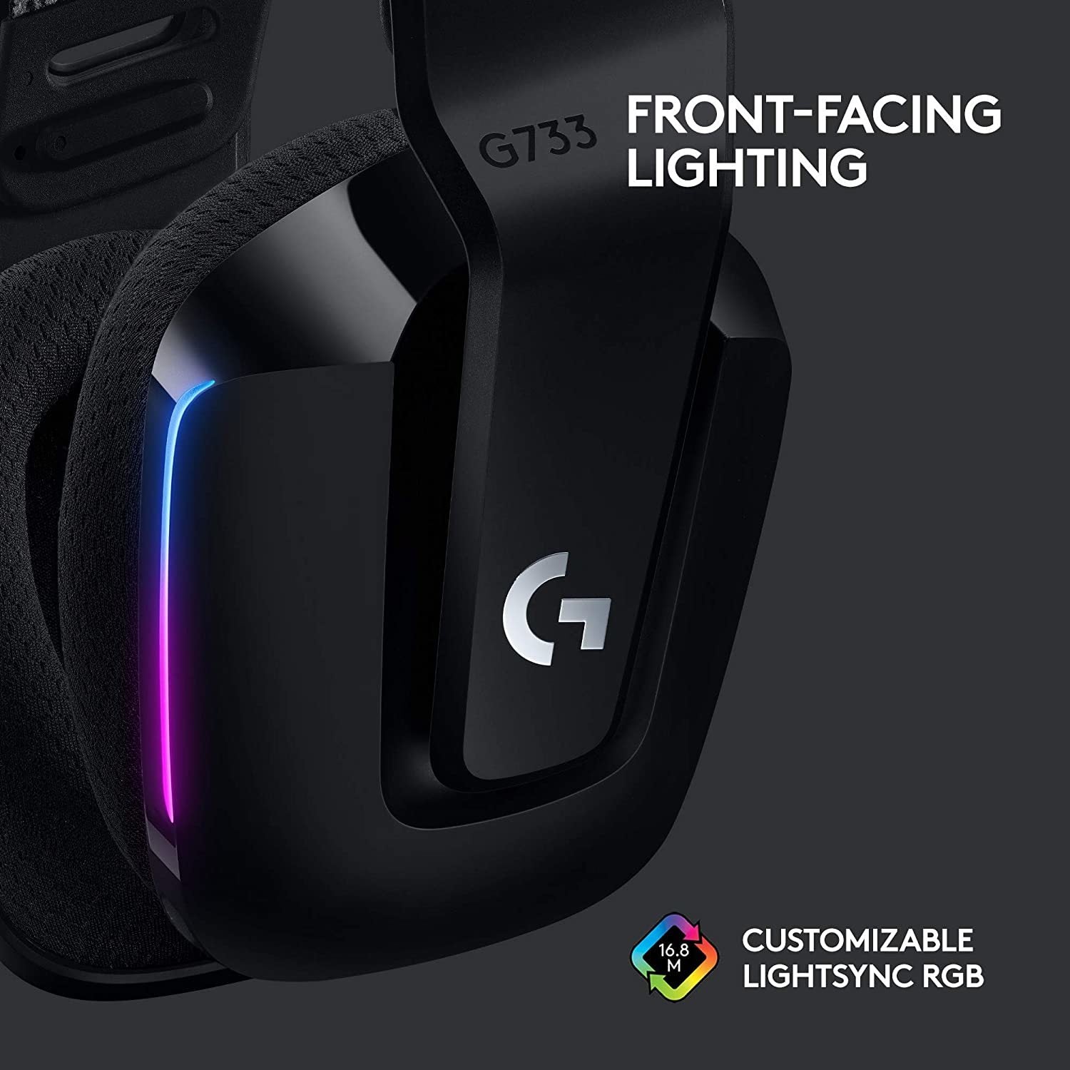 Logitech G733 LIGHTSPEED Wireless RGB Gaming Headset Black PC Game