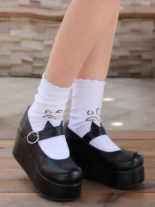 Gothic Lolita Shoes Black Platform Mary 