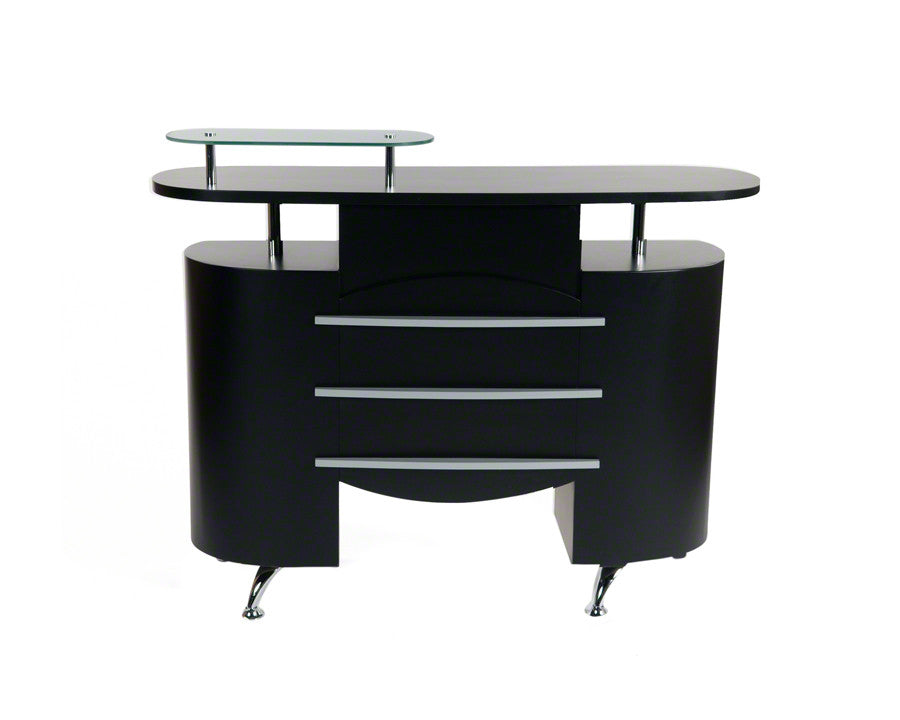 Rising Sun Salon Reception Desk Black Zurich Beauty