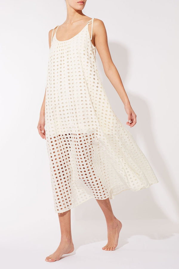 The Stella Dress in Eyelet Marshmallow | Solid & Striped