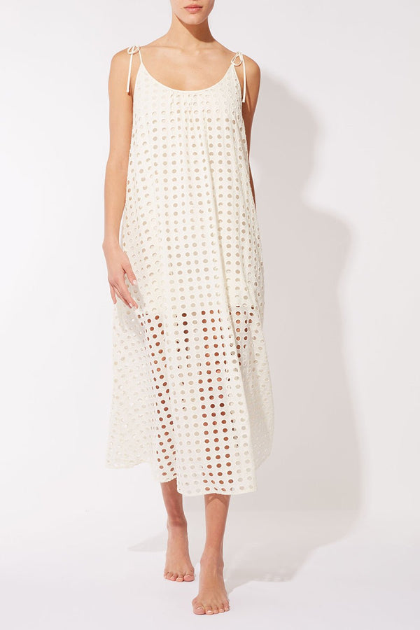 The Stella Dress in Eyelet Marshmallow | Solid & Striped
