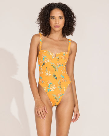 Buy Calvin Klein Yellow Scoop Back One Piece Swimsuit from Next Luxembourg