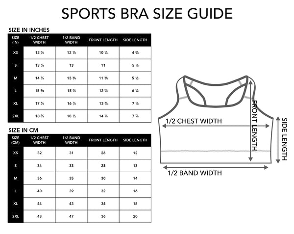 Sports Bra Size Chart | Vastitch