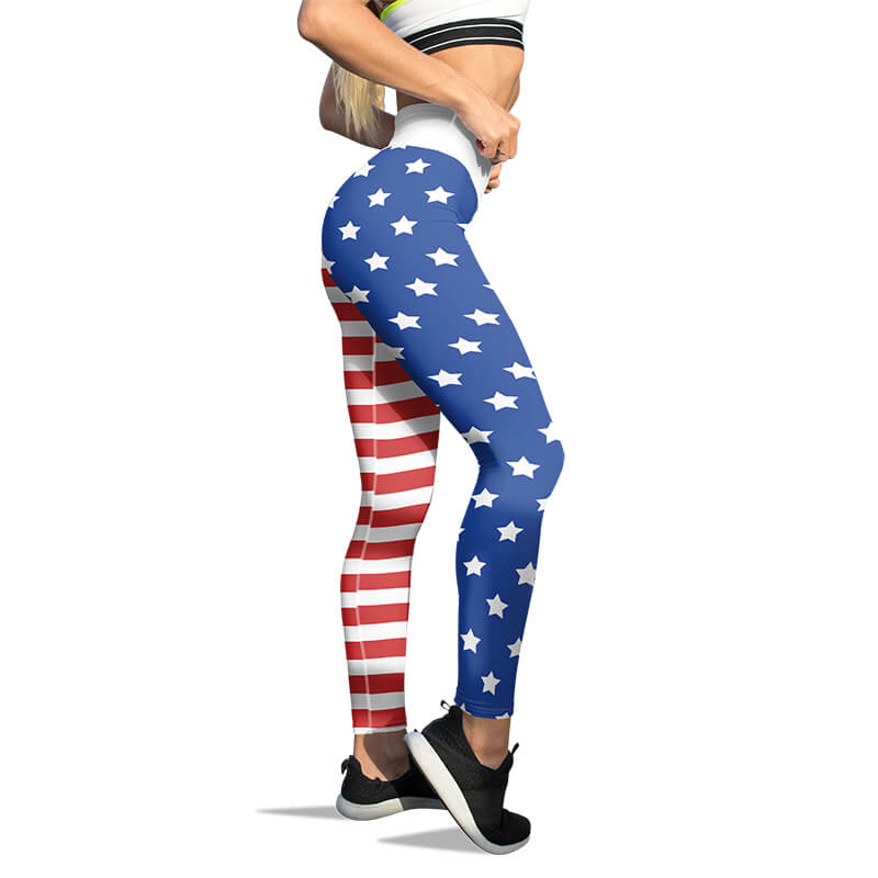 American Flag Workout Leggings | American Stripes Leggings | Vastitch