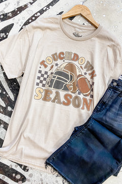 Checkered Football Season Graphic Tee