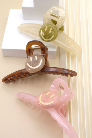 Acrylic Smiley Claw Clip