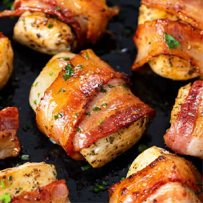 Bacon Wrapped Chicken Bites