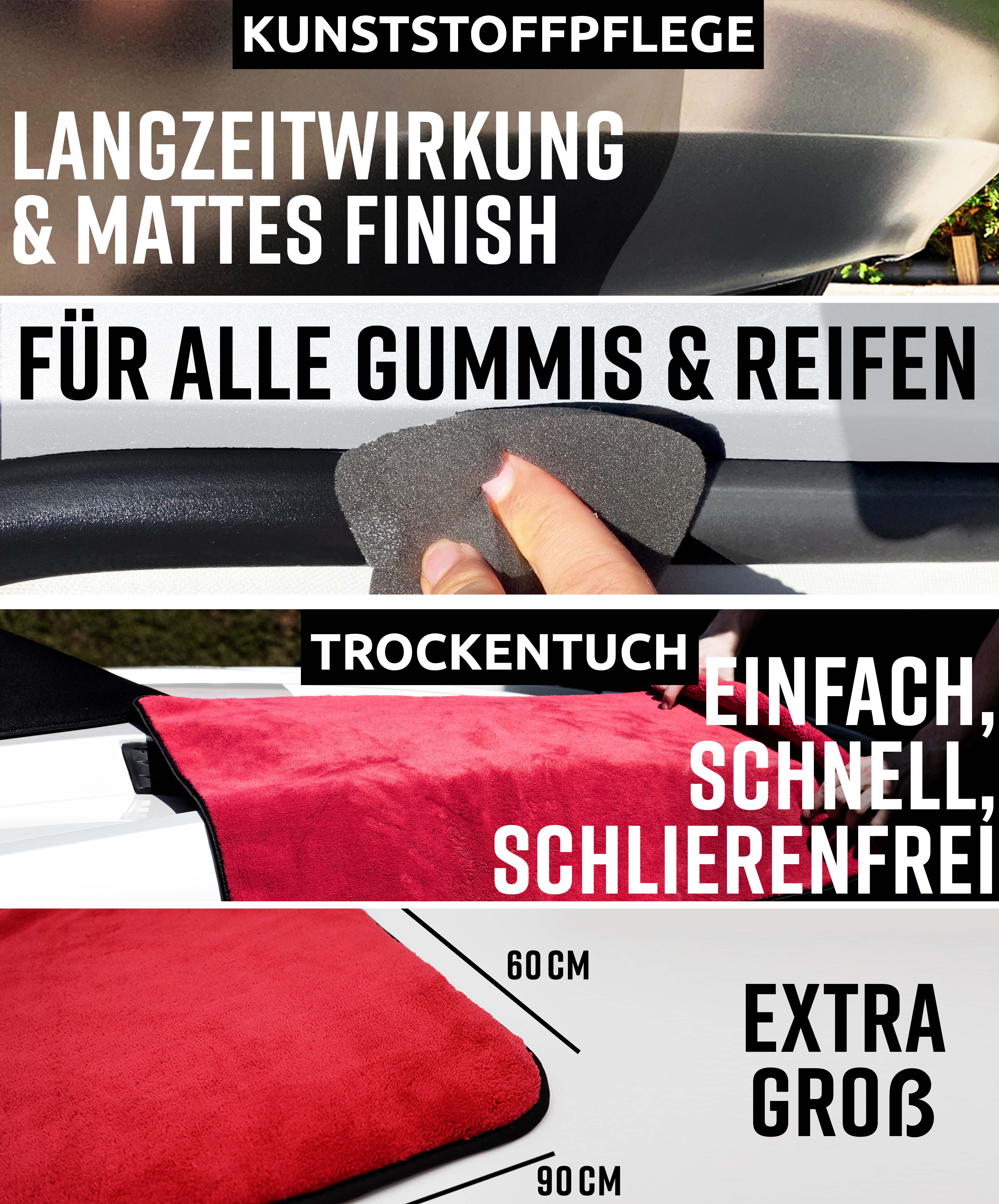 Cleaneed Premium Fortgeschrittener Auto Reinigungsset [14 Teile]  Auto-Reinigungsmittel (Ideales Allrounder Autopflege Set, [14-St. Alles für  die