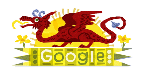 google st david's day doodle 2022