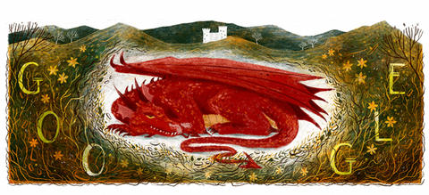 google st david's day doodle 2021