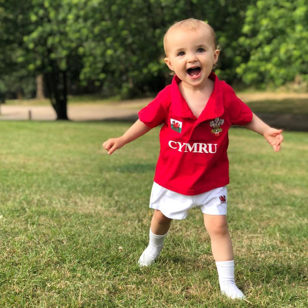 personalised baby welsh rugby kit