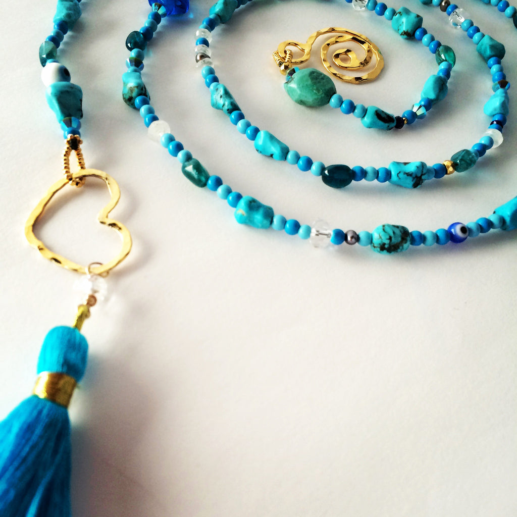 Miami Love Lariat in Turquoise – Greek Island House