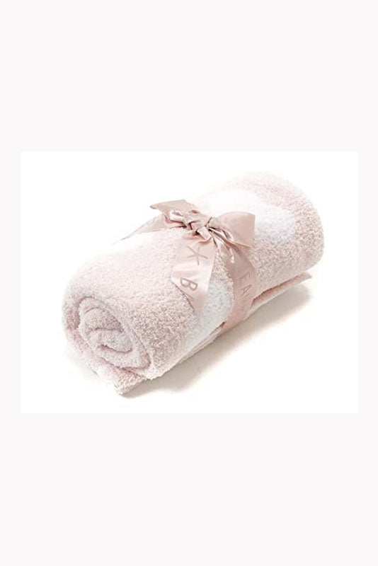Barefoot Dreams Infant Receiving Blanket - Pink & White Hearts