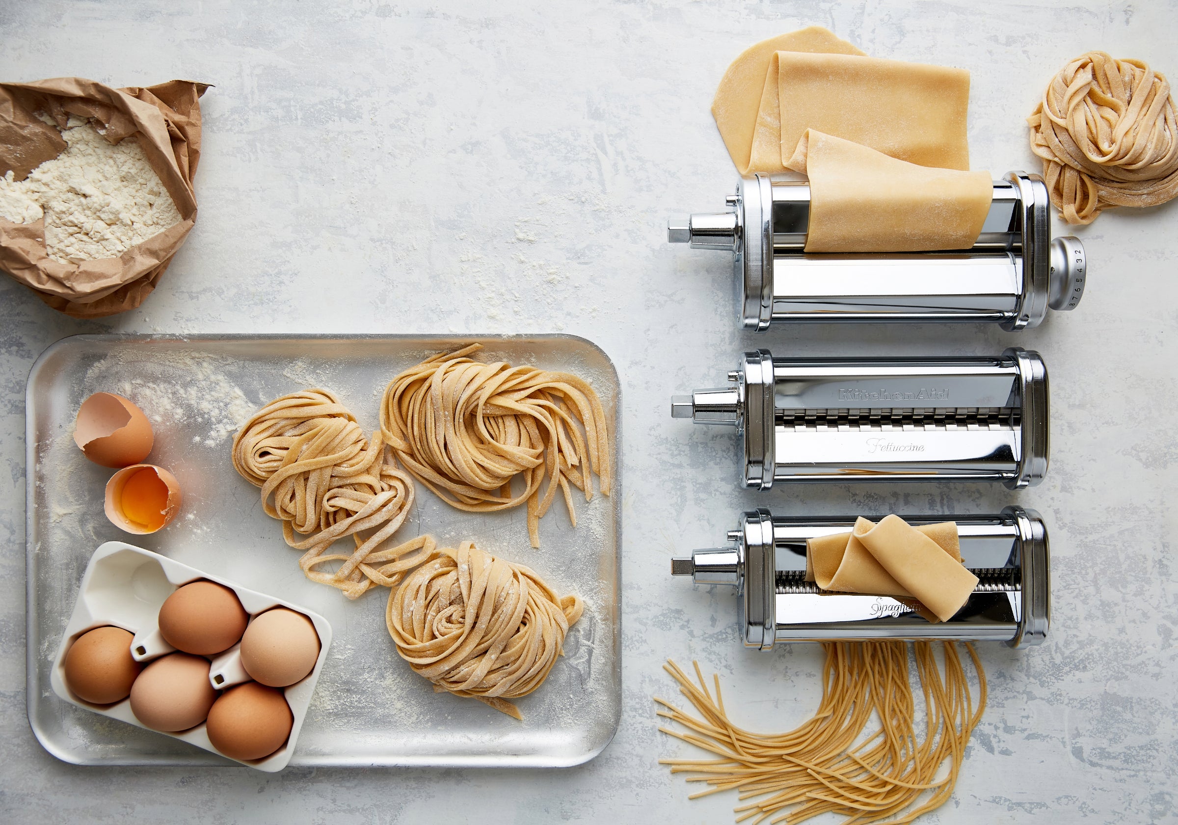 New KitchenAid 3-Piece Pasta Roller and Cutter Attachment KSMPRA