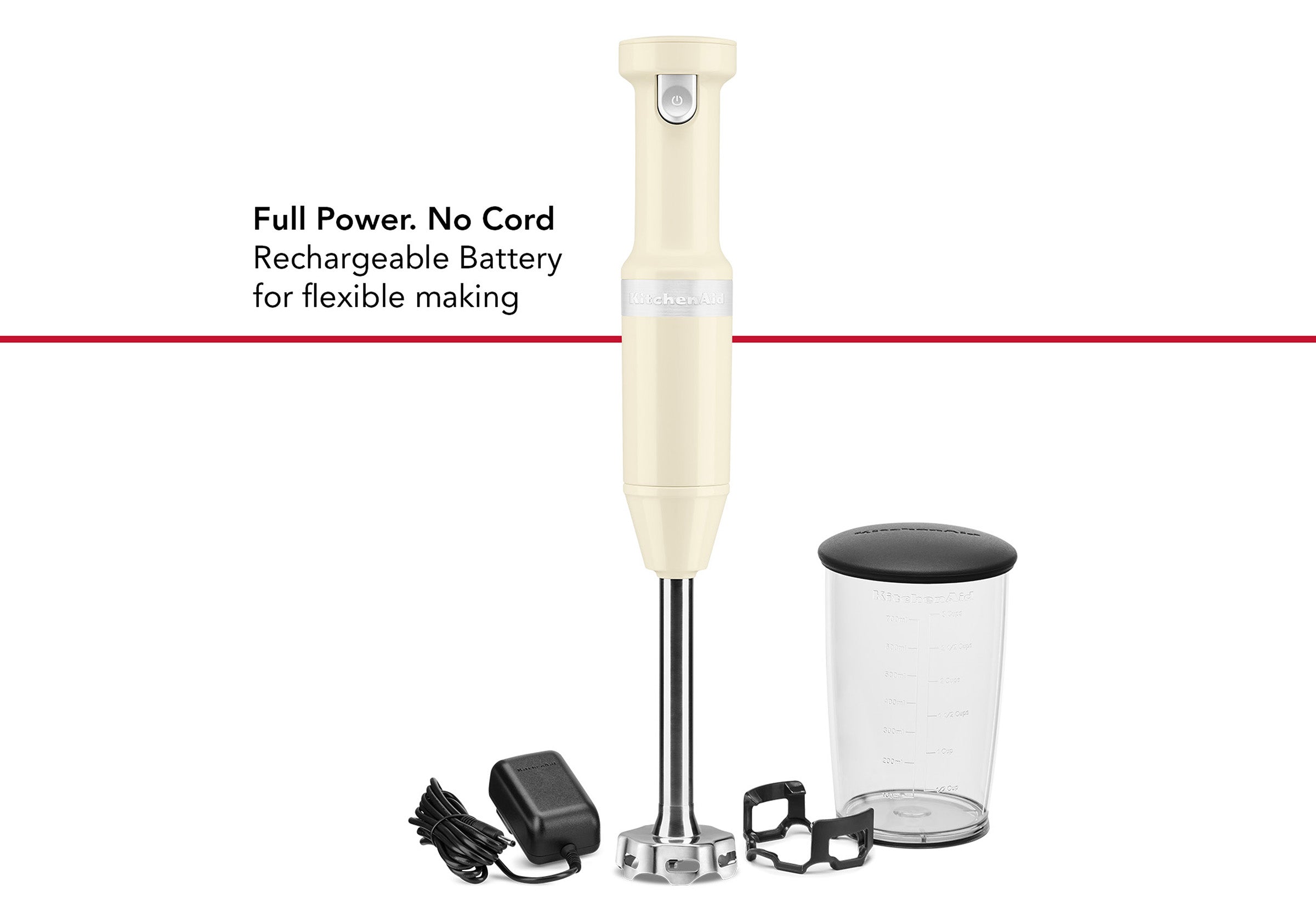 New KitchenAid Cordless Variable Speed Hand Blender KHBBV