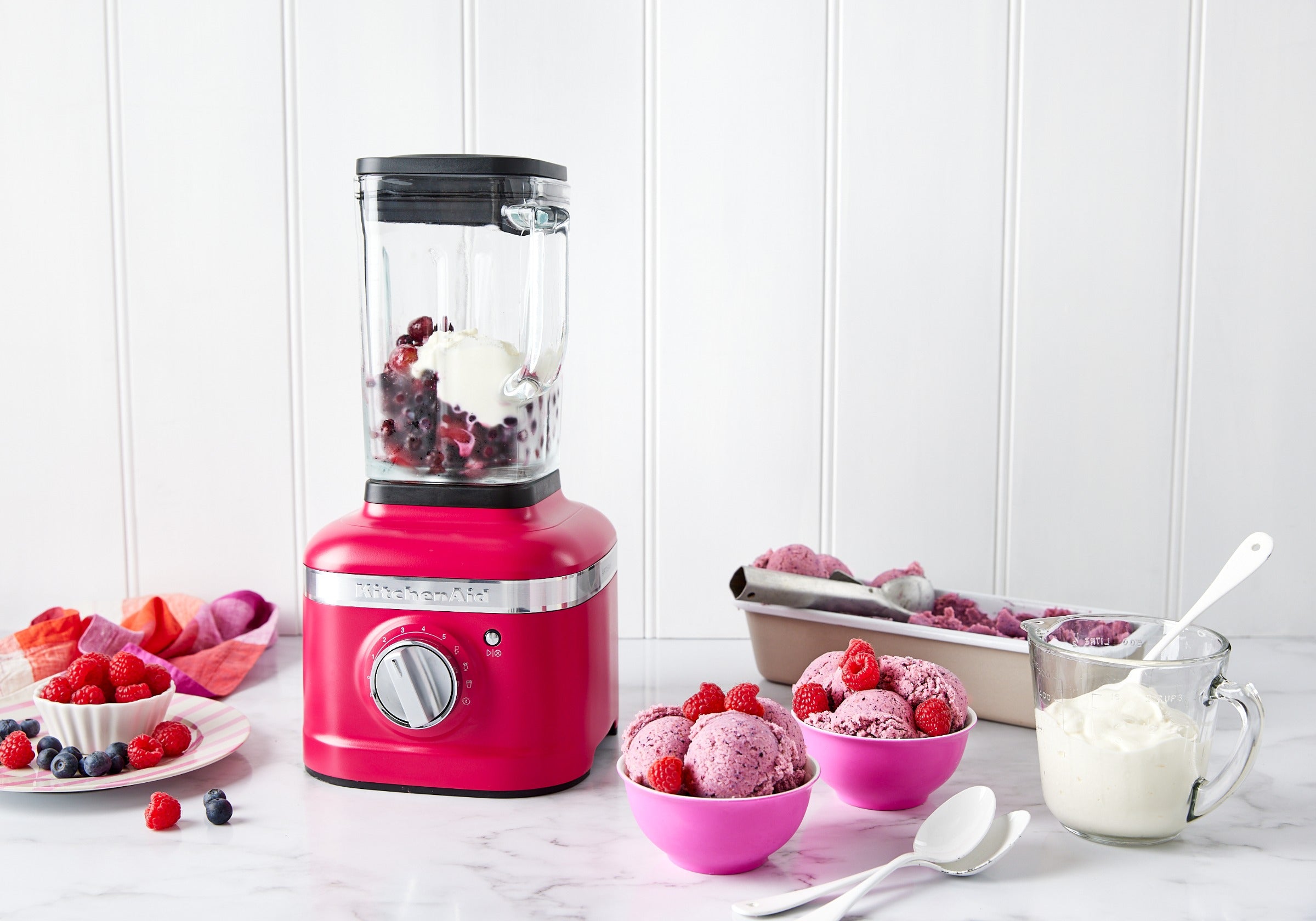 KitchenAid K400 Variable Speed Blender 2023 Colour Of The Year Hibiscus KSB4026