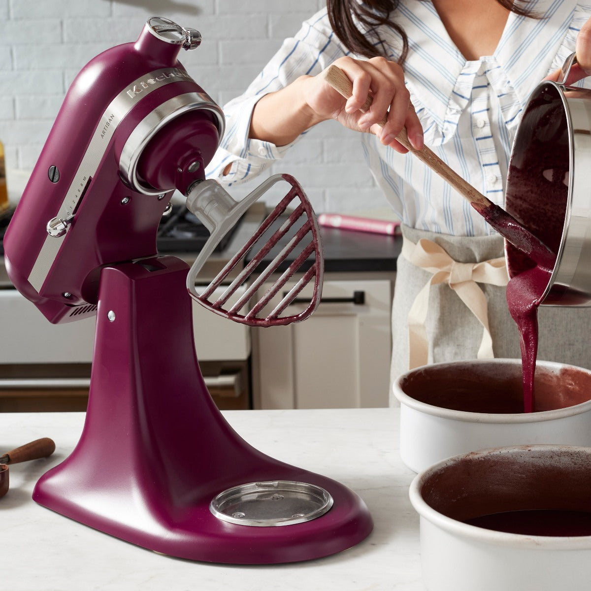 New KitchenAid 4.7L Artisan Stand Mixer 2022 Colour of the Year Beetroot KSM195
