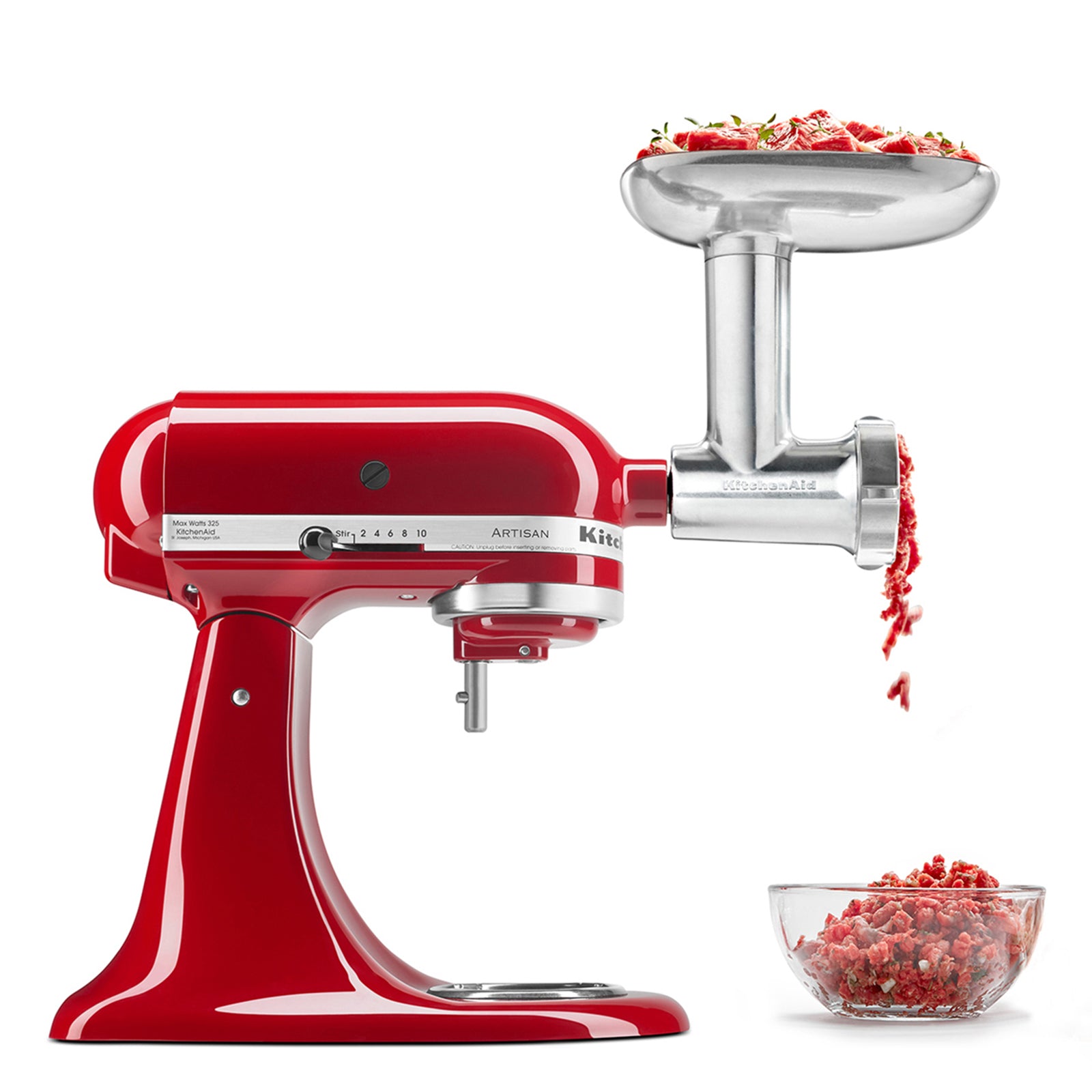 New KitchenAid Metal Food Grinder Attachment 5KSMMGAA