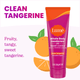 Lume Cream Deodorant Plus Sweat Control tube over oranges and the text: Clean Tangerine. Fruity, tangy, sweet tangerine.