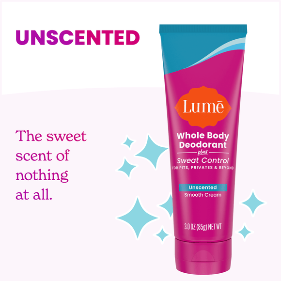 Unscented, Cream Tube Deodorant + Sweat Control, Lume Deodorant