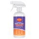 Purple and orange bottle of Laundry Stink Eraser Pretreat Spray with a white spray trigger top. The text on the label reads "eliminate odors detergents leave behind. Free & clear. Removes odor from:" with icons indicating activewear, bath towels, and bras and intimates.