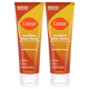 Two orange tubes of acidified body wash in the scent Toasted Coconut