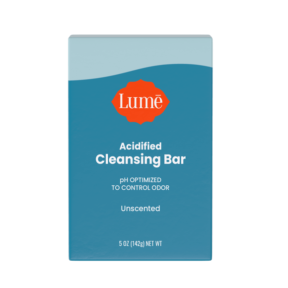 Unscented acidified cleansing bar package