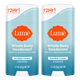 Two blue, unscented cream stick deodorants