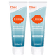 Two blue tubes of unscented cream deodorant